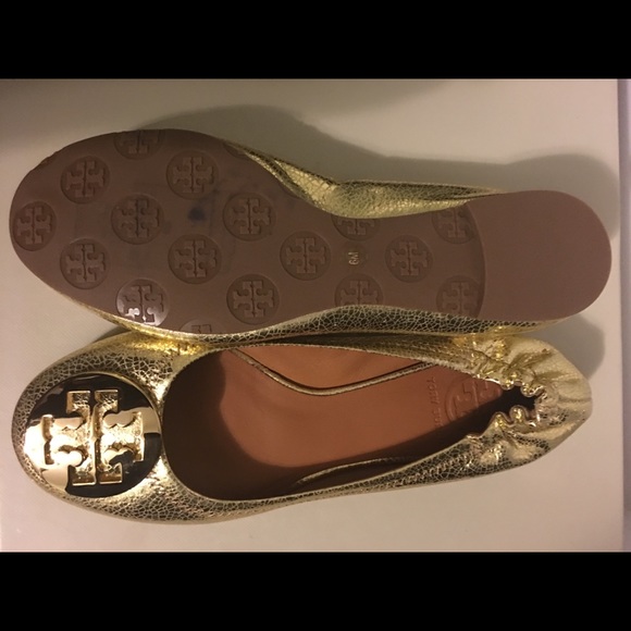 Tory Burch Travel Logo Ballet Flats SZ 6 - Picture 6 of 6